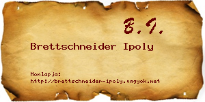 Brettschneider Ipoly névjegykártya